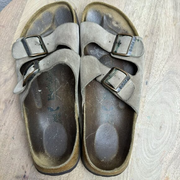 Betula by Birkenstock Leather/suede Sandals With 2 strap Buckles Size 40/9 Women - Picture 4 of 9